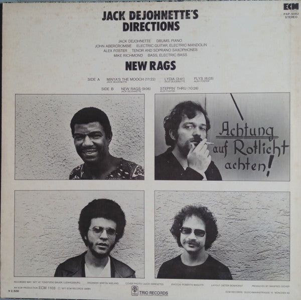 Jack DeJohnette's Directions : New Rags (LP, Album)