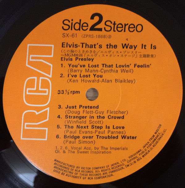 Elvis Presley : That's The Way It Is (LP, Album, RE, Gat)