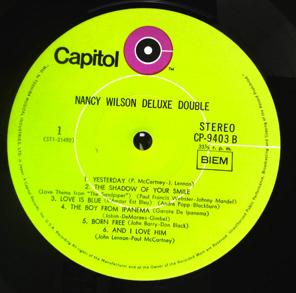 Nancy Wilson : Deluxe Double (2xLP, Comp)