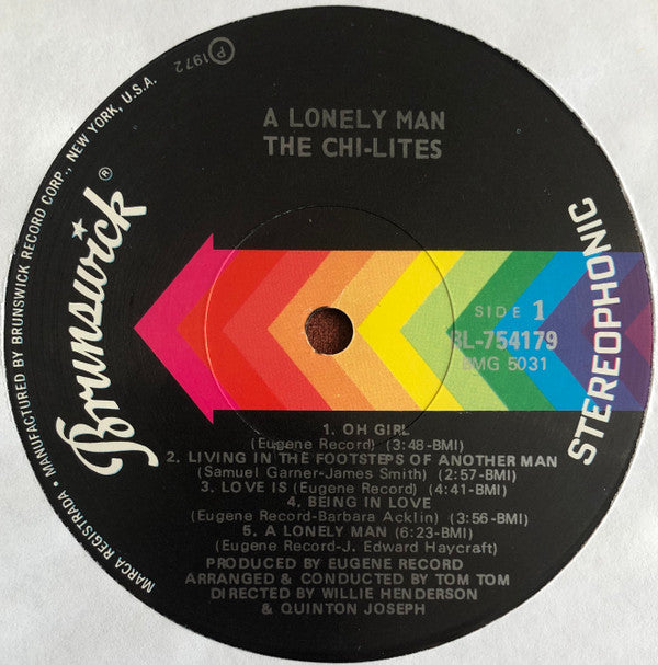 The Chi-Lites : A Lonely Man (LP, Album, Scr)
