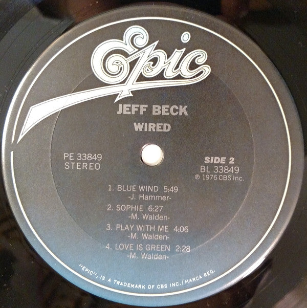 Jeff Beck : Wired (LP, Album, RE, San)
