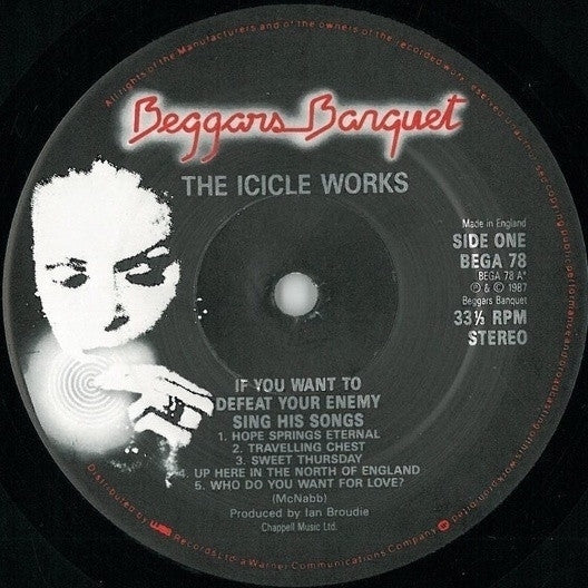 The Icicle Works : If You Want To Defeat Your Enemy Sing His Song (LP, Album)