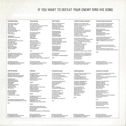 The Icicle Works : If You Want To Defeat Your Enemy Sing His Song (LP, Album)