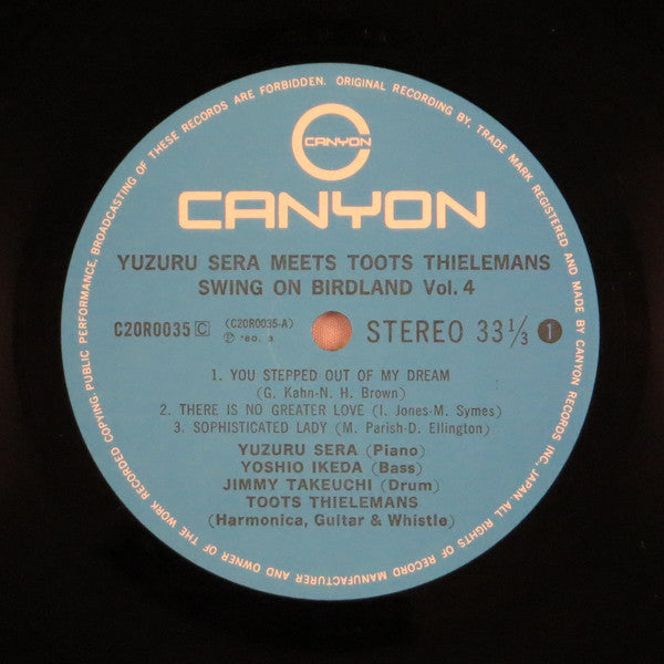 Yuzuru Sera & His "Young" Friends Meet Toots Thielemans : Swing On Birdland Vol.4 (LP, Album)
