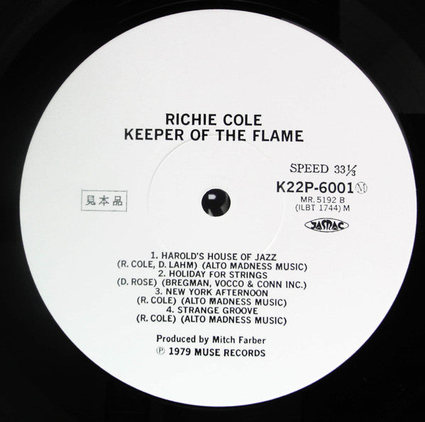 Richie Cole : Keeper Of The Flame (LP, Album, Promo)