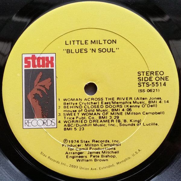 Little Milton : Blues'N Soul (LP, Album)