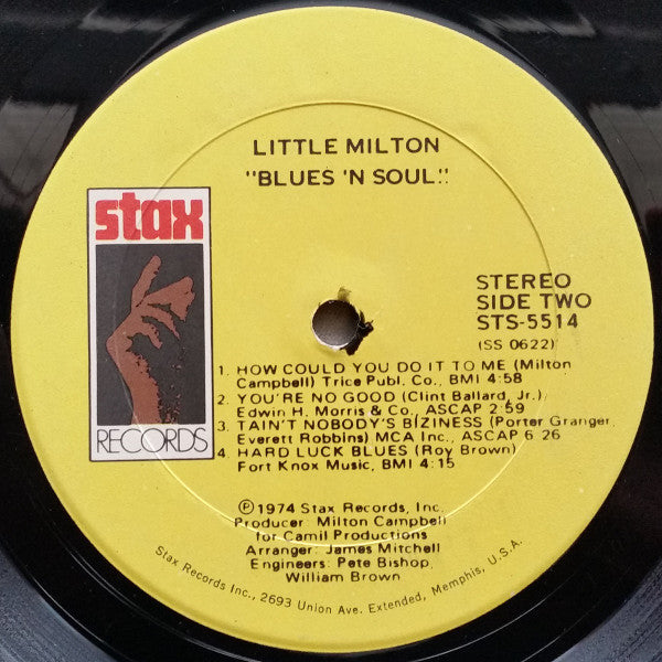 Little Milton : Blues'N Soul (LP, Album)