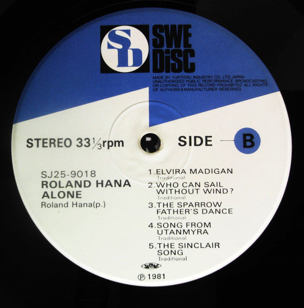 Roland Hana : Alone (LP)