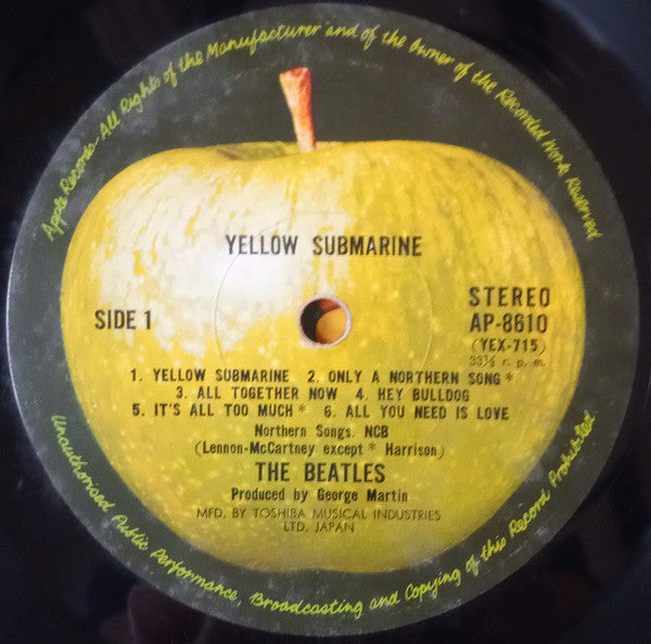 The Beatles : Yellow Submarine (LP, Album, Bla)