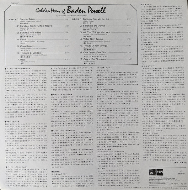 Buy Baden Powell : Golden Hour of Baden Powell (LP, Comp) Online