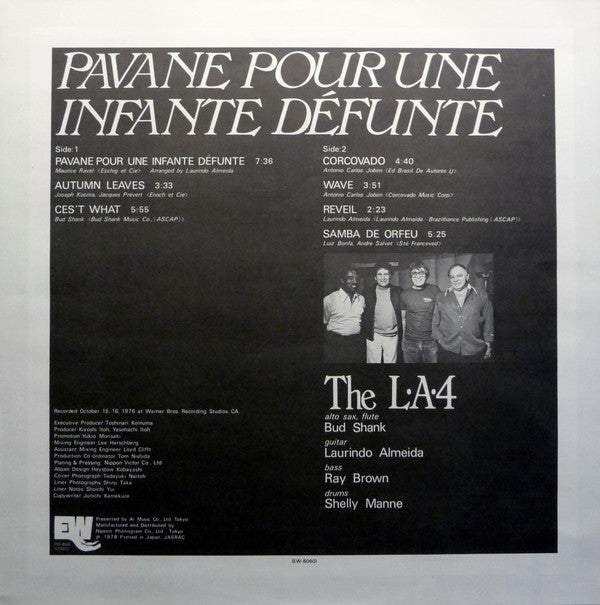 The L.A. 4* : Pavane Pour Une Infante Défunte (LP, Album)