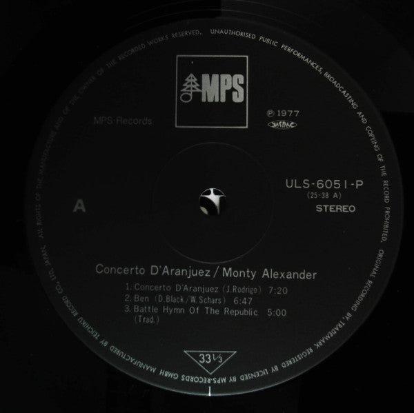 Monty Alexander : Concerto D'Aranjuez (LP, Album, RE)