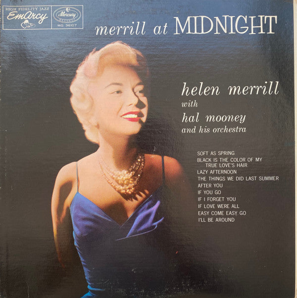 Helen Merrill With Hal Mooney And His Orchestra : Merrill At Midnight (LP, Album, Mono)