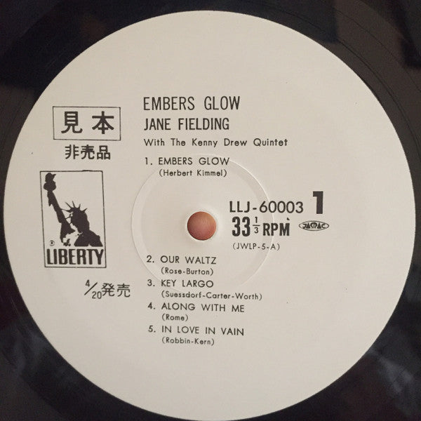Jane Fielding With The Kenny Drew Quintet* : Embers Glow (LP, Album, Mono, Promo)