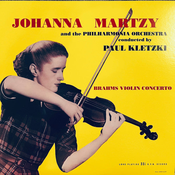 Johanna Martzy And The Philharmonia Orchestra Conducted By Paul Kletzki : Brahms' Violin Concerto (LP, Album, Mono, RE)