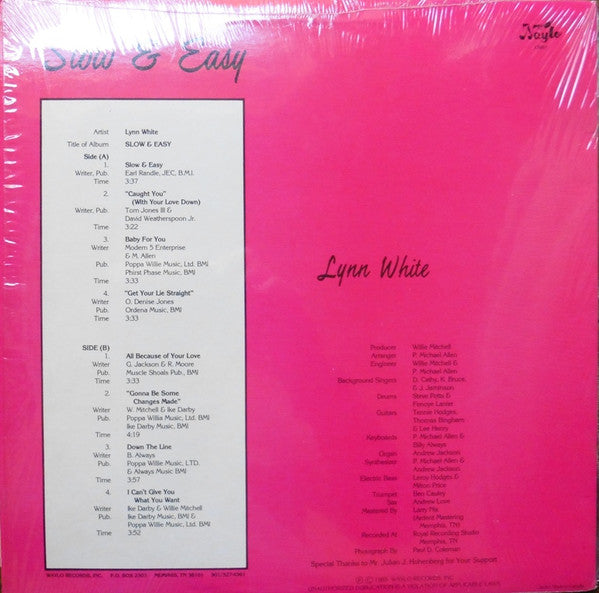 Lynn White : Slow & Easy (LP, Album)