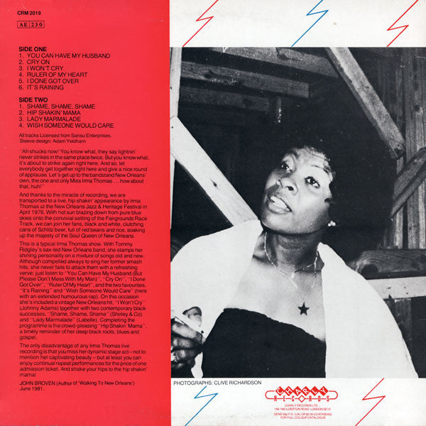 Irma Thomas : Hip Shakin' Mama (LP, Album, RE)