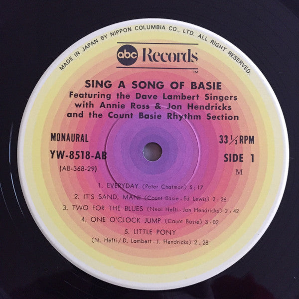 Lambert, Hendricks & Ross : Sing A Song Of Basie (LP, Album, Mono)