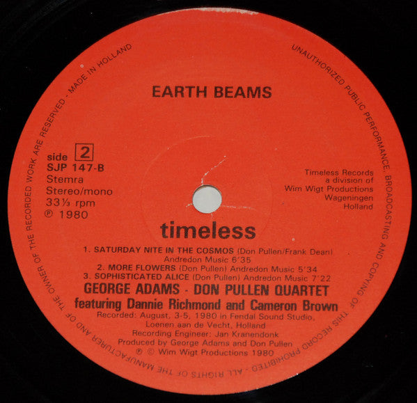 George Adams / Don Pullen Quartet* : Earth Beams (LP, Album)