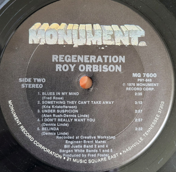 Roy Orbison : Regeneration (LP, Album, Ter)