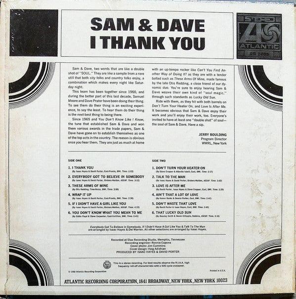 Sam & Dave : I Thank You (LP, Album, PR )