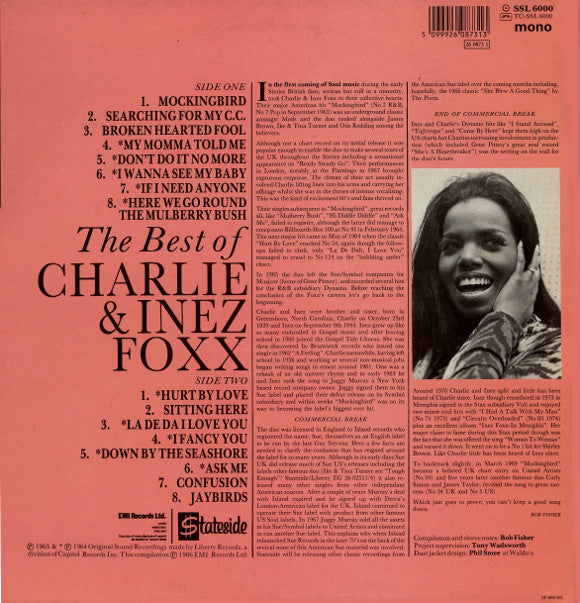 Charlie & Inez Foxx* : Mockingbird (The Best Of Charlie & Inez Foxx) (LP, Comp, Mono)