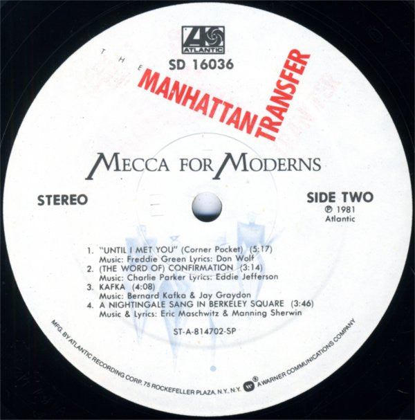 The Manhattan Transfer : Mecca For Moderns (LP, Album, SP)