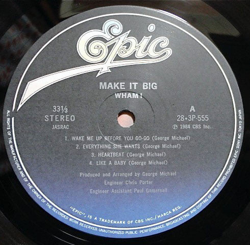 Buy Wham! = ワム！* : Make It Big = メイク・イット・ビッグ (LP