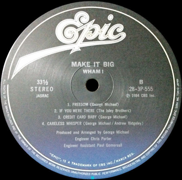 Buy Wham! = ワム！* : Make It Big = メイク・イット・ビッグ (LP