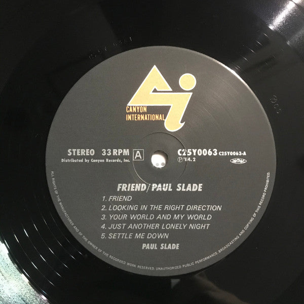 Paul Slade : Friend (LP, Album)