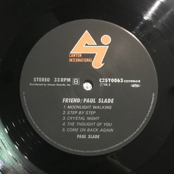 Paul Slade : Friend (LP, Album)