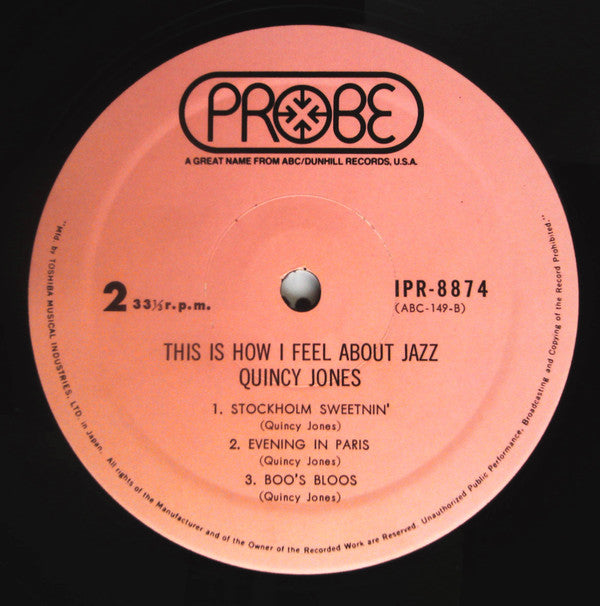 Quincy Jones : This Is How I Feel About Jazz (LP, Album)