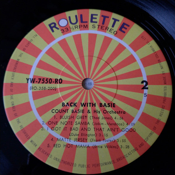 Count Basie : Back With Basie (LP, Album)