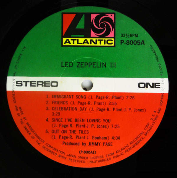 Led Zeppelin : Led Zeppelin III = レッド・ツェッペリン III (LP, Album, RE, Gat)