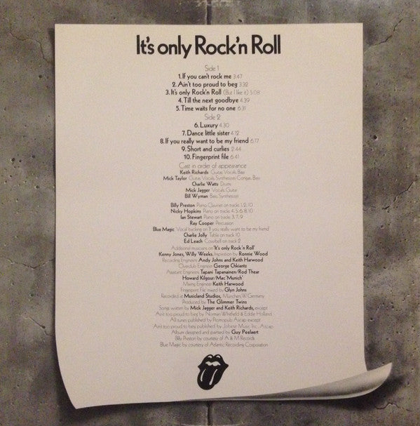 The Rolling Stones : It's Only Rock 'N Roll (LP, Album, RE)