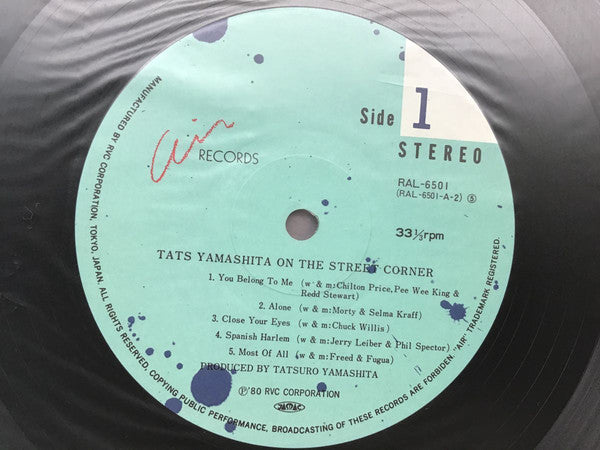 Tats Yamashita* : On The Street Corner (LP, Album, Ltd, Fix)