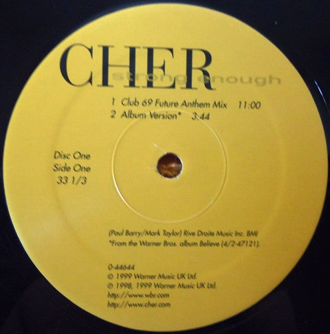 Cher : Strong Enough (2x12")