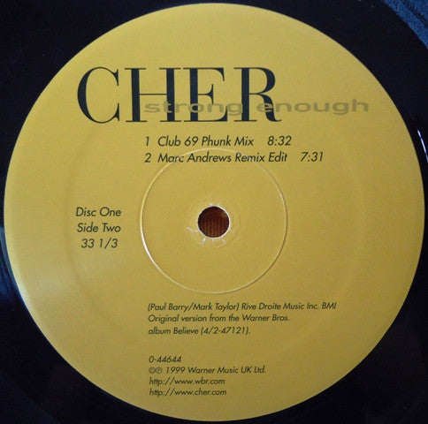 Cher : Strong Enough (2x12")