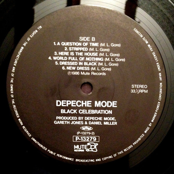 Depeche Mode : Black Celebration (LP, Album, Emb)