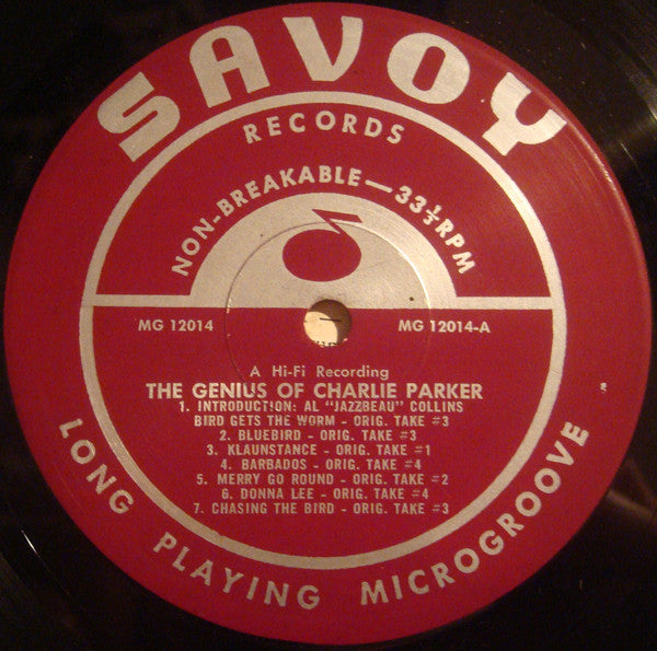 Charlie Parker : The Genius Of Charlie Parker (LP, Comp, Mono, RE)