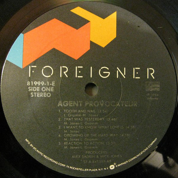 Foreigner : Agent Provocateur (LP, Album, AR )