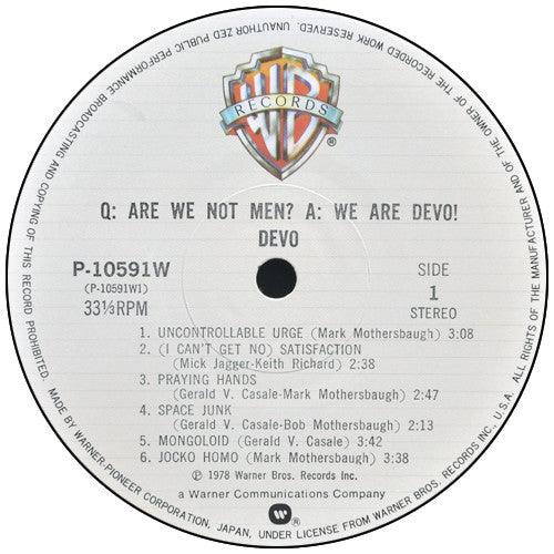Devo : Q: Are We Not Men? A: We Are Devo! (LP, Album)