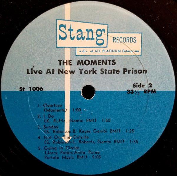 The Moments : Live At The New York State Womans Prison (LP, Album)