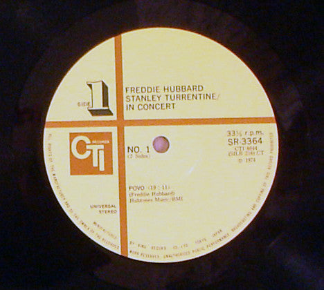 Freddie Hubbard / Stanley Turrentine : In Concert Volume One (LP, Album)