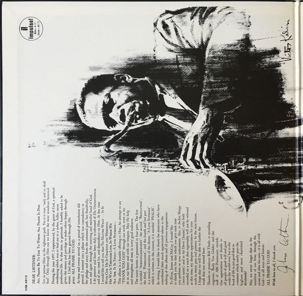 John Coltrane : A Love Supreme (LP, Album, RE, Gat)