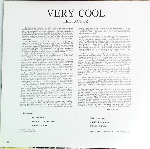 Lee Konitz : Very Cool (LP, Album, Mono, RE)
