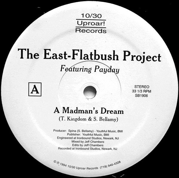 The East-Flatbush Project* : A Madman's Dream / Can't Hold It Back (12")