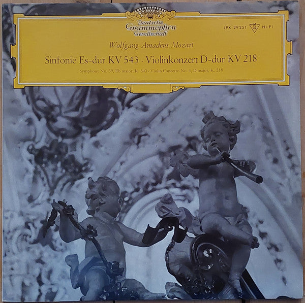 Wolfgang Amadeus Mozart : Sinfonie Es-dur KV 543 / Violinkonzert D-dur KV 218 (LP, Comp, Mono, RE)
