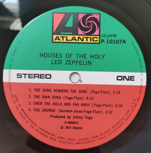 Led Zeppelin : Houses Of The Holy (LP, Album, RE, w/t)