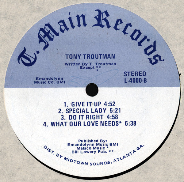Tony Troutman : Your Man Is Home Tonight (LP, Album)
